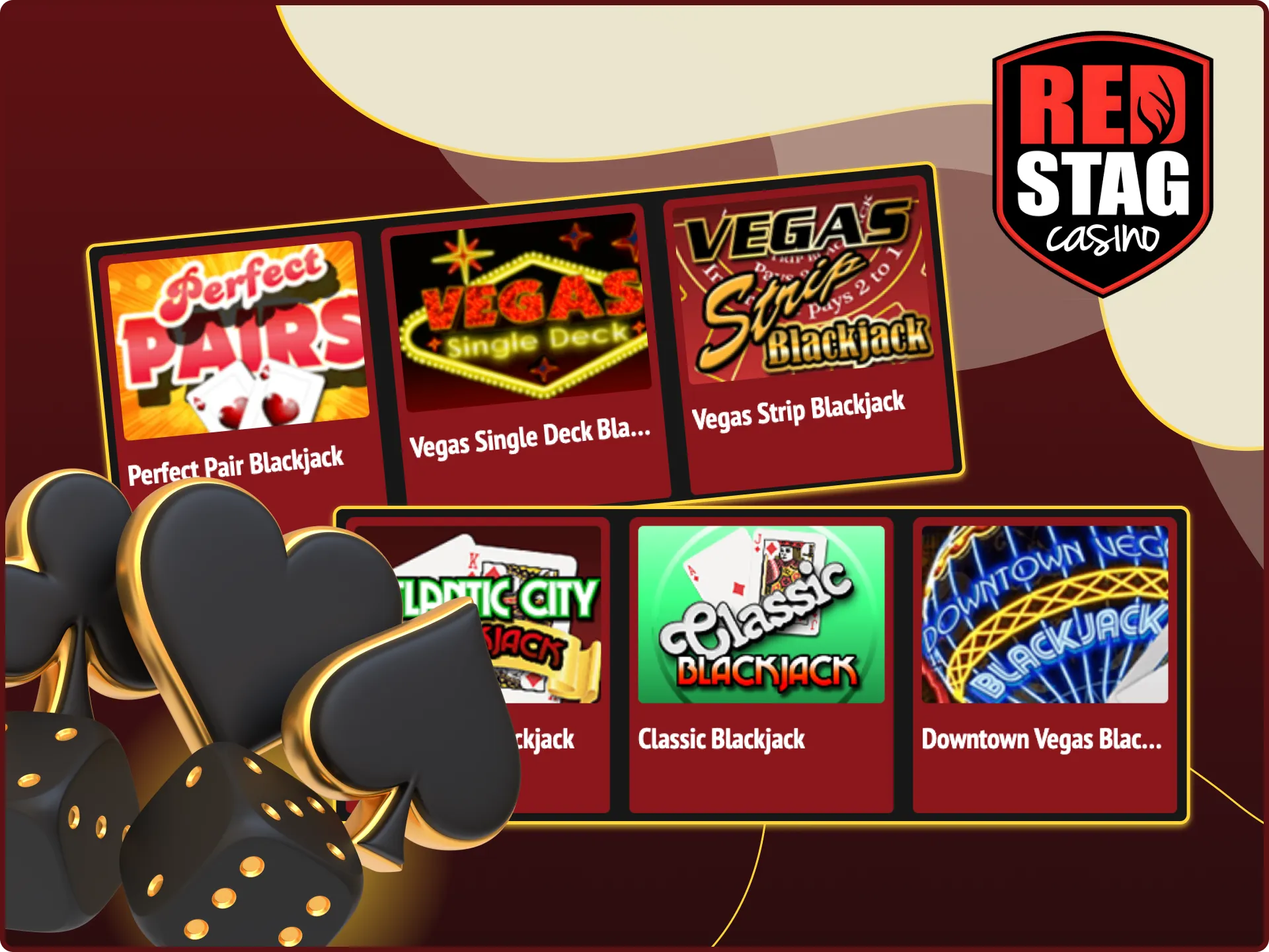 What strategy should I choose in blackjack game on the Red Stag online casino website.