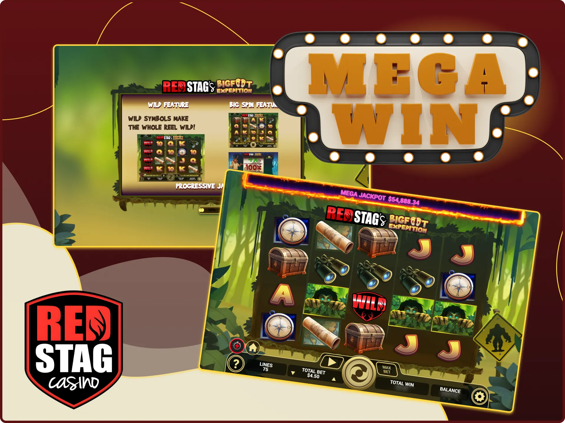 What benefits will I get in jackpot games at Red Stag online casino.
