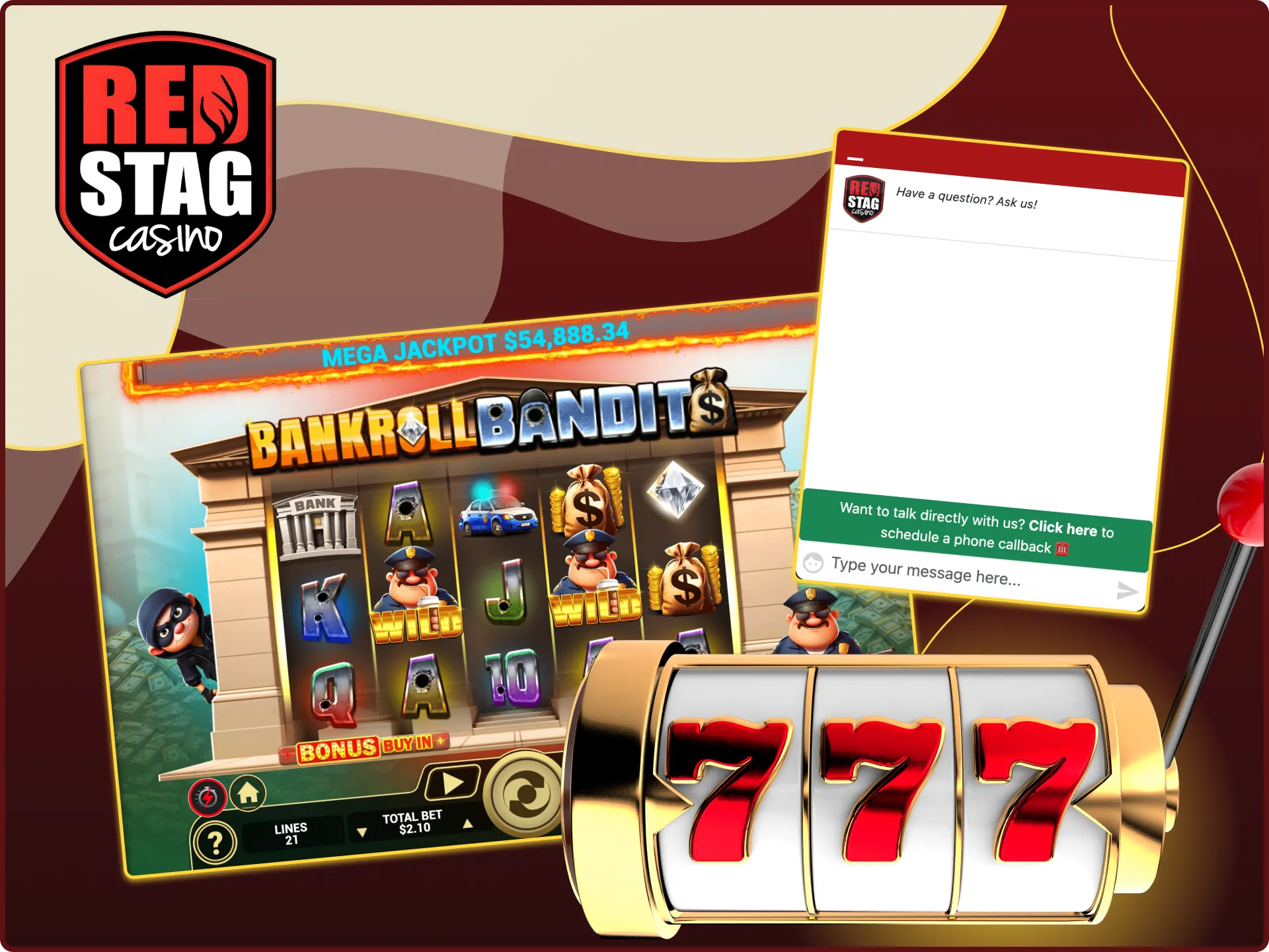 Don't get addicted to casinos and take a break when playing at Red Stag online casino.
