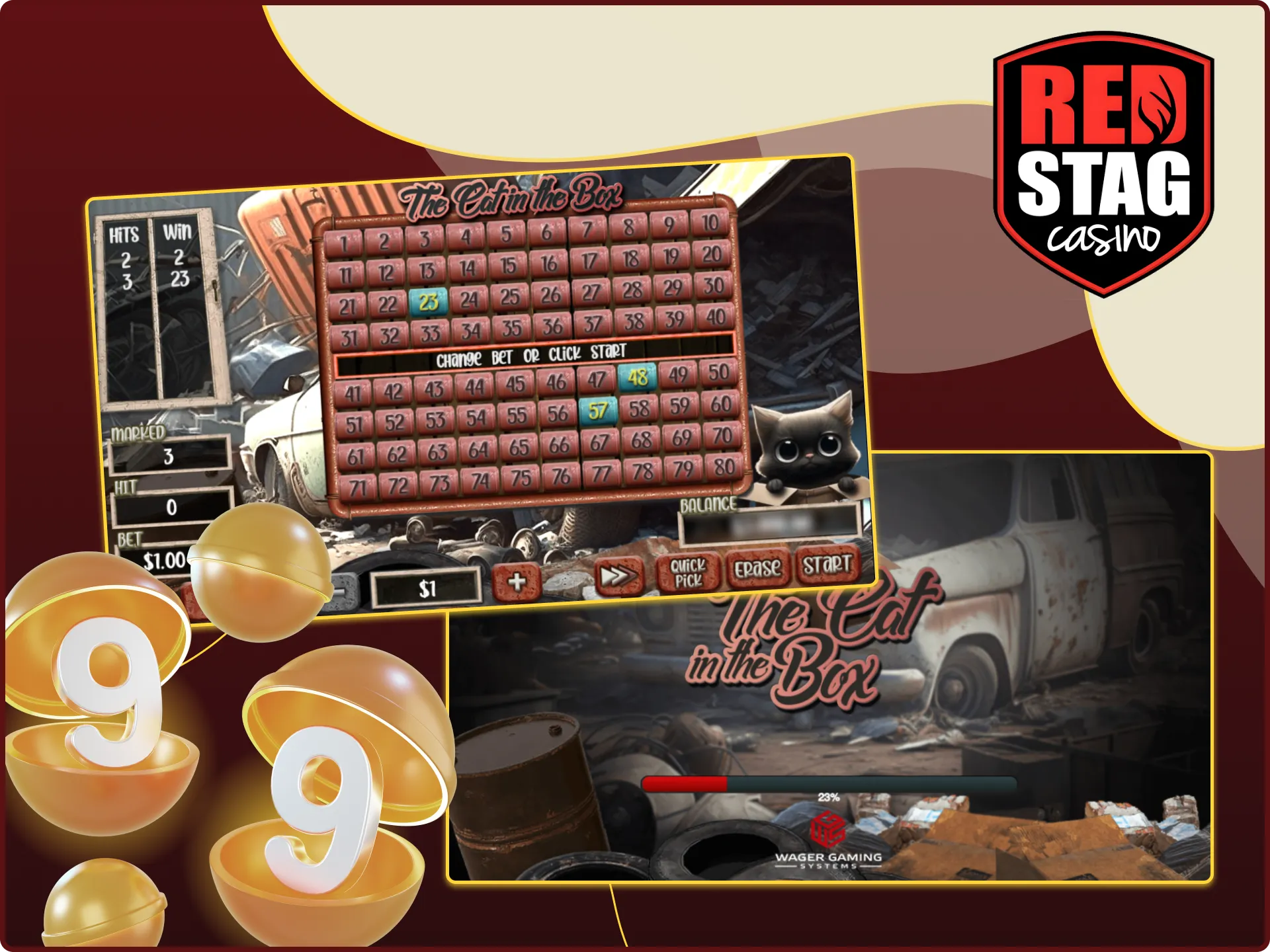 The keno game at Red Stag online casino is perfect for beginner players.