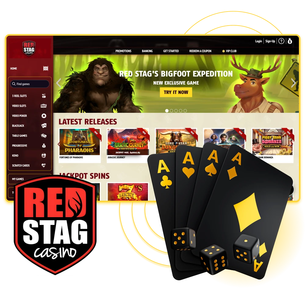 Visit the official website of the online casino Red Stag, register and play the most popular casino games.
