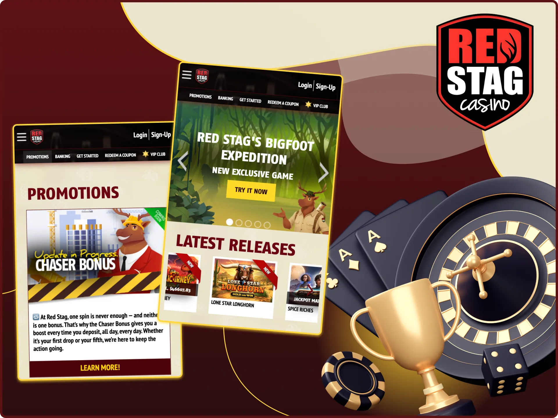 Play Red Stag online casino on any device.