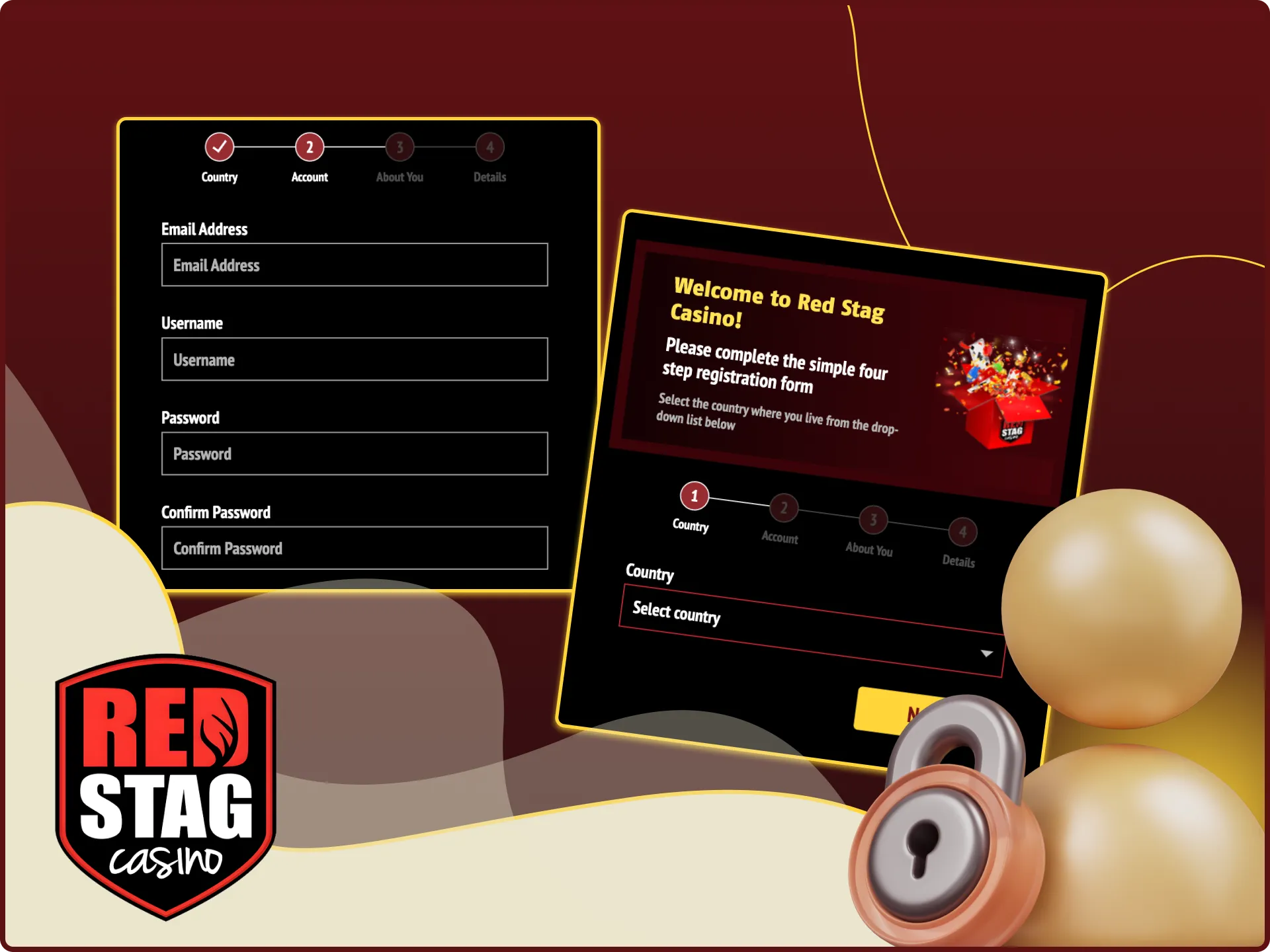 We have prepared for you a step-by-step guide on how to create an account at the Red Stag online casino.