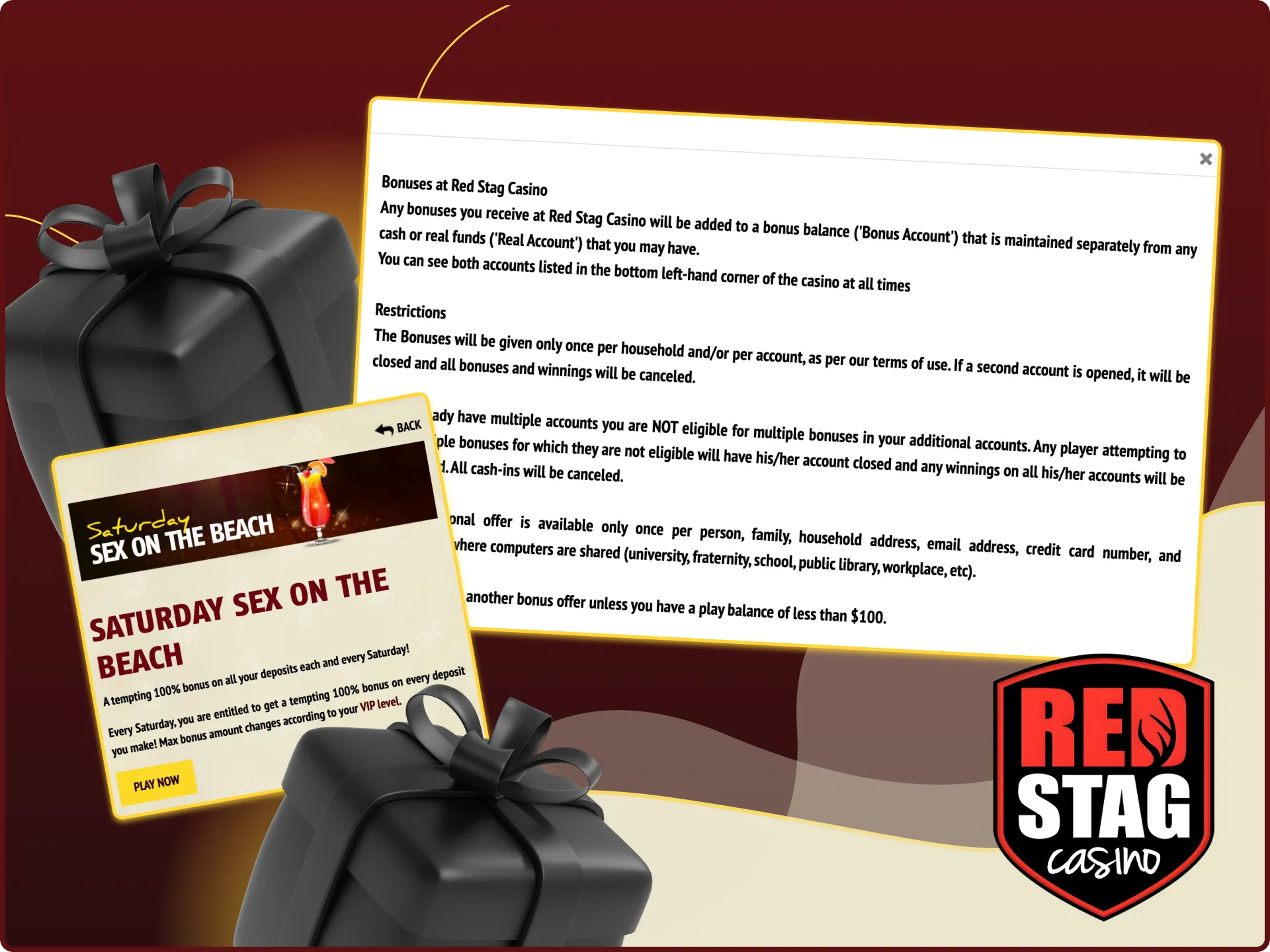 Don't forget to use bonuses at Red Stag online casino.