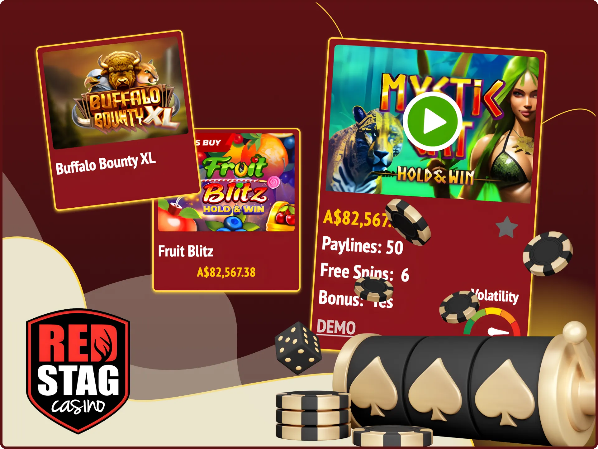 Play popular slots at Red Stag online casino.