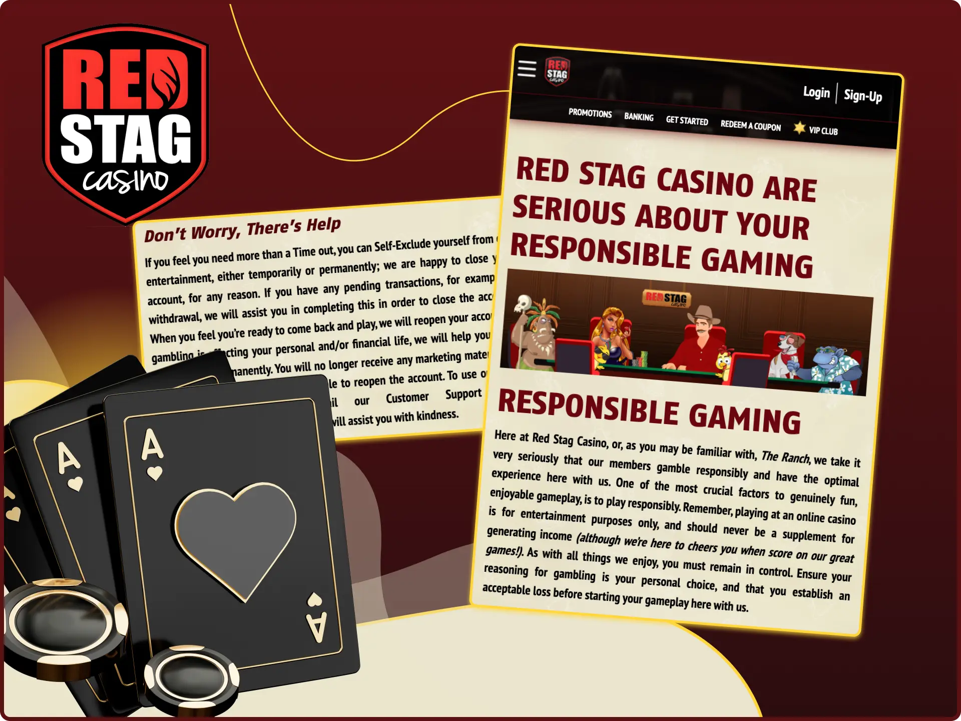 Playing at Red Stag online casino is not a source of money.