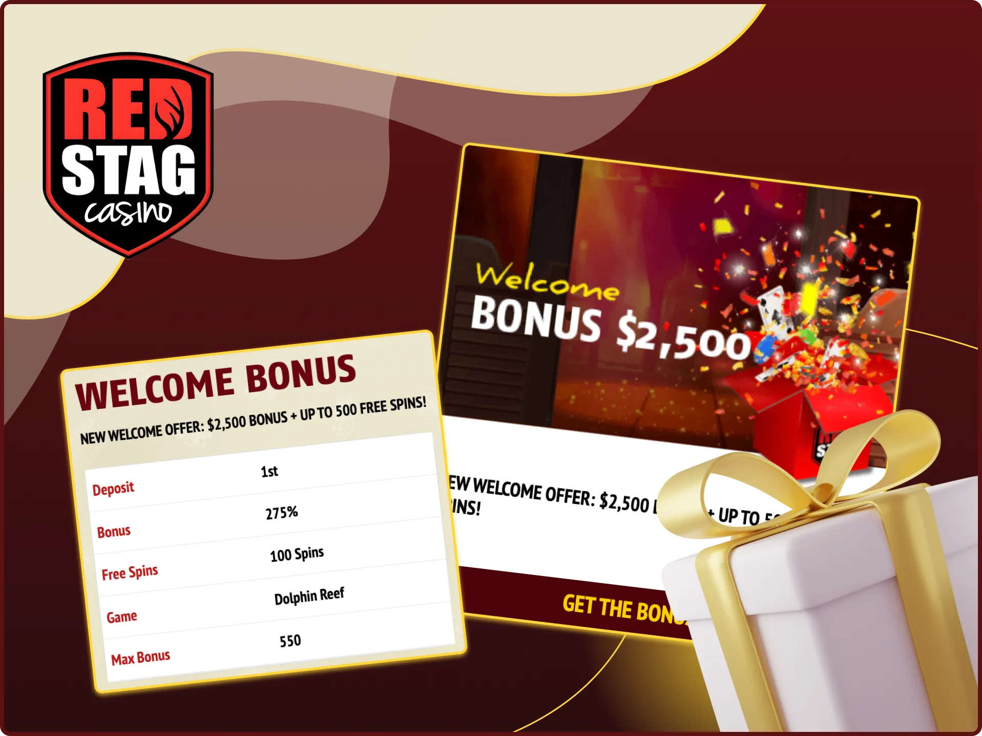 Register at Red Stag online casino and claim your welcome bonus.