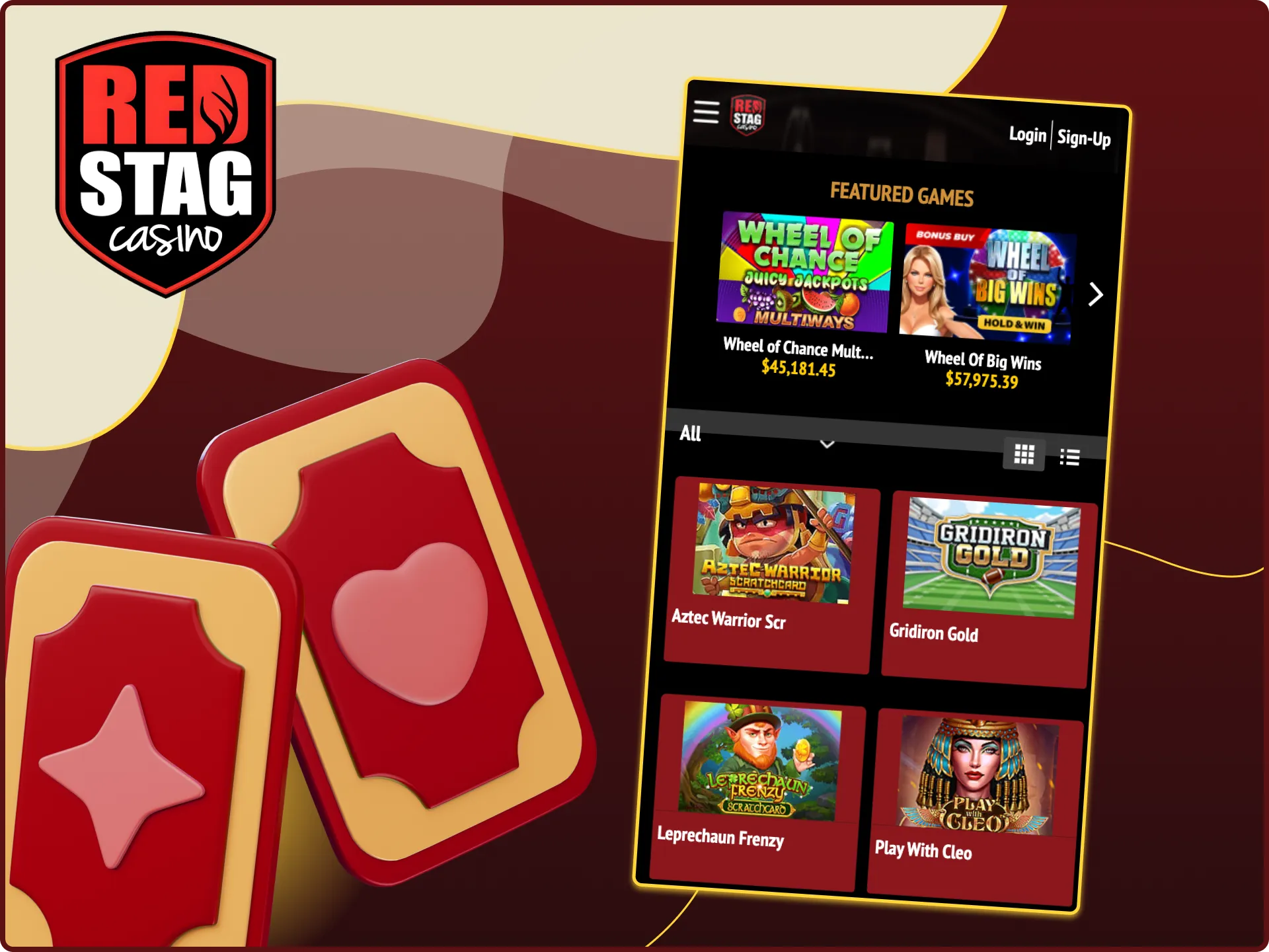 Can I play scratch games at Red Stag online casino on my phone.